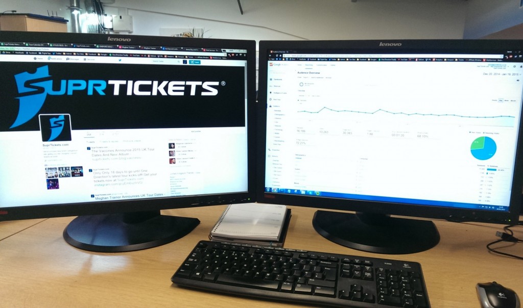 SuprTickets two monitors