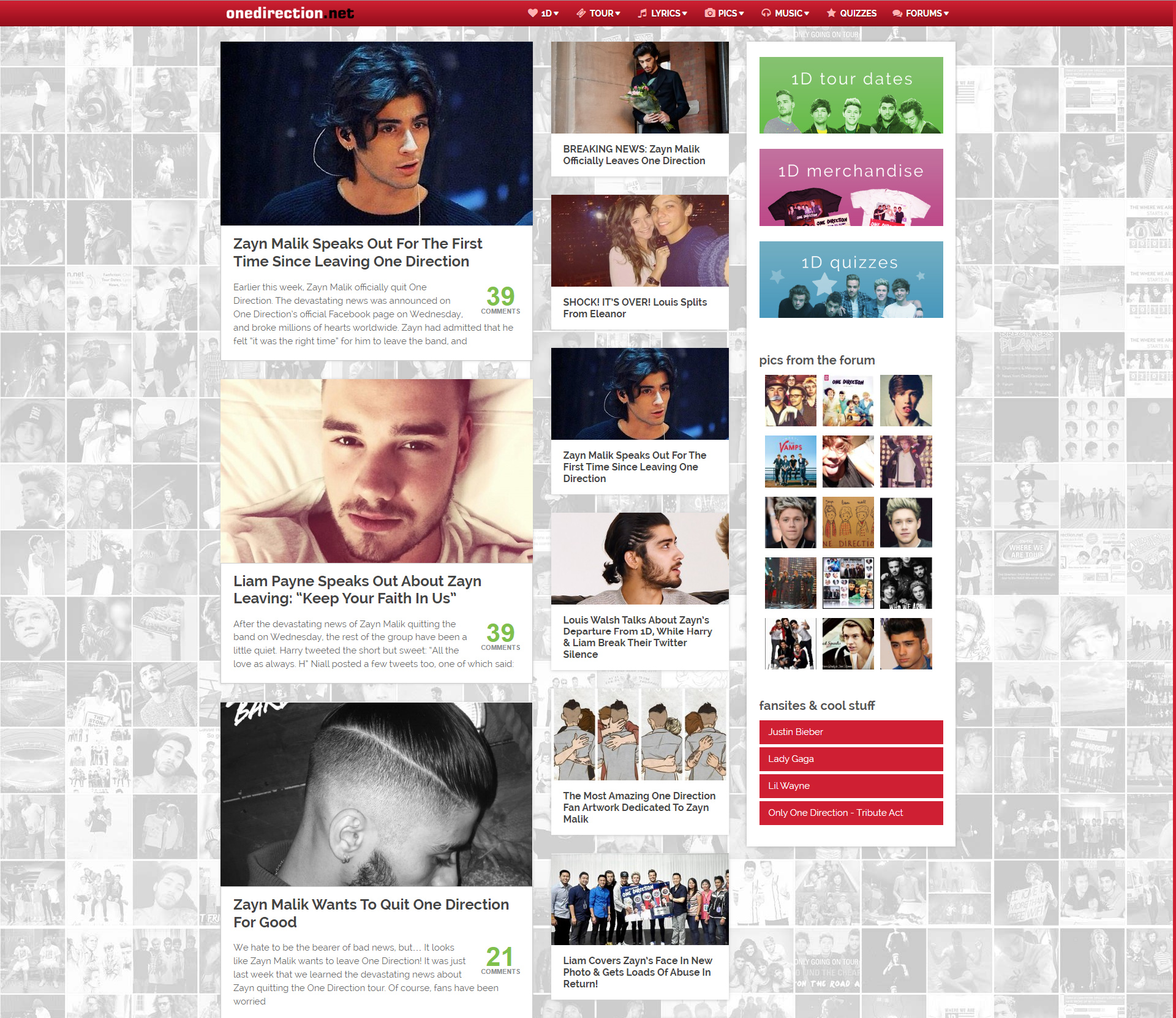 The big OneDirection.net responsive website update in 2014