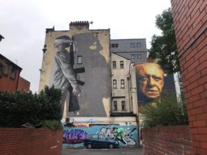 Street art in the northern quarter, manchester