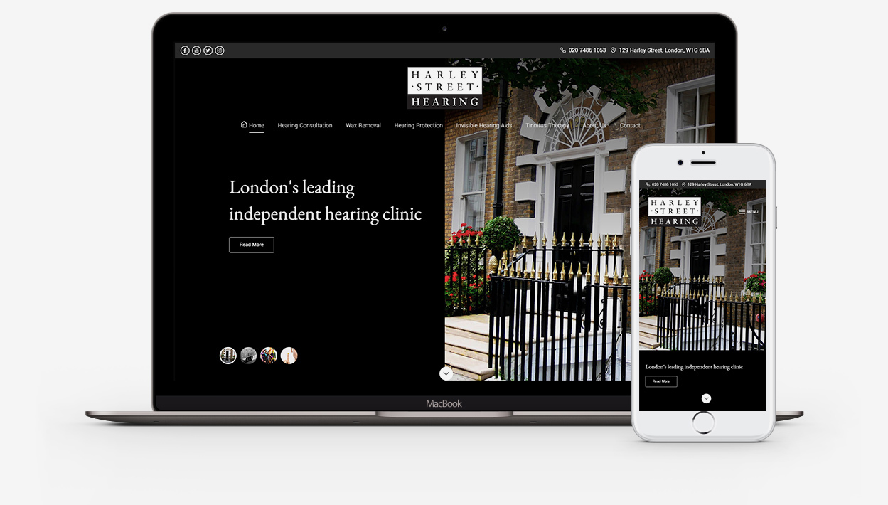 Harley Street Hearing - Audiology Website Design