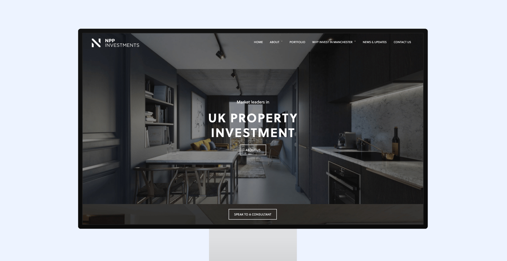 NPP website optimised for desktop
