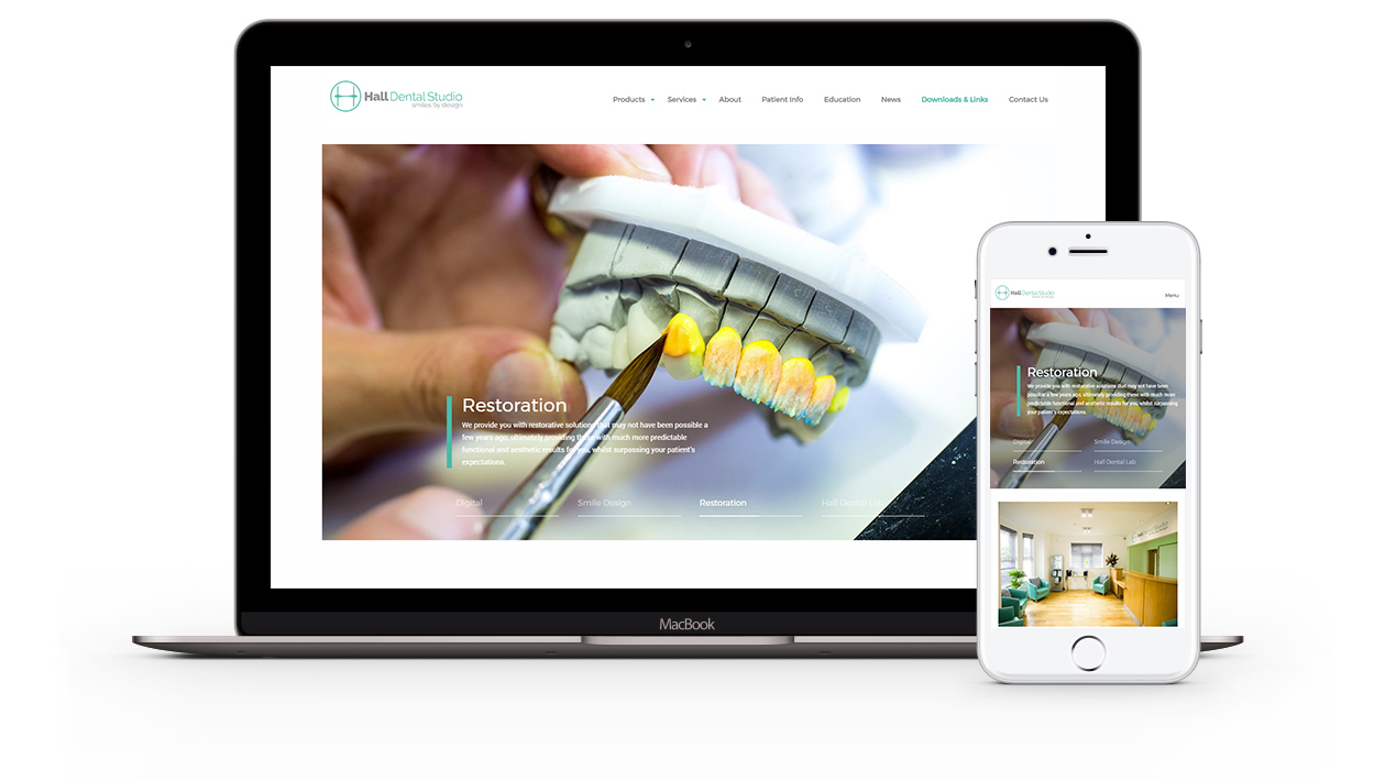 Hall Dental Studio | Website Screenshot