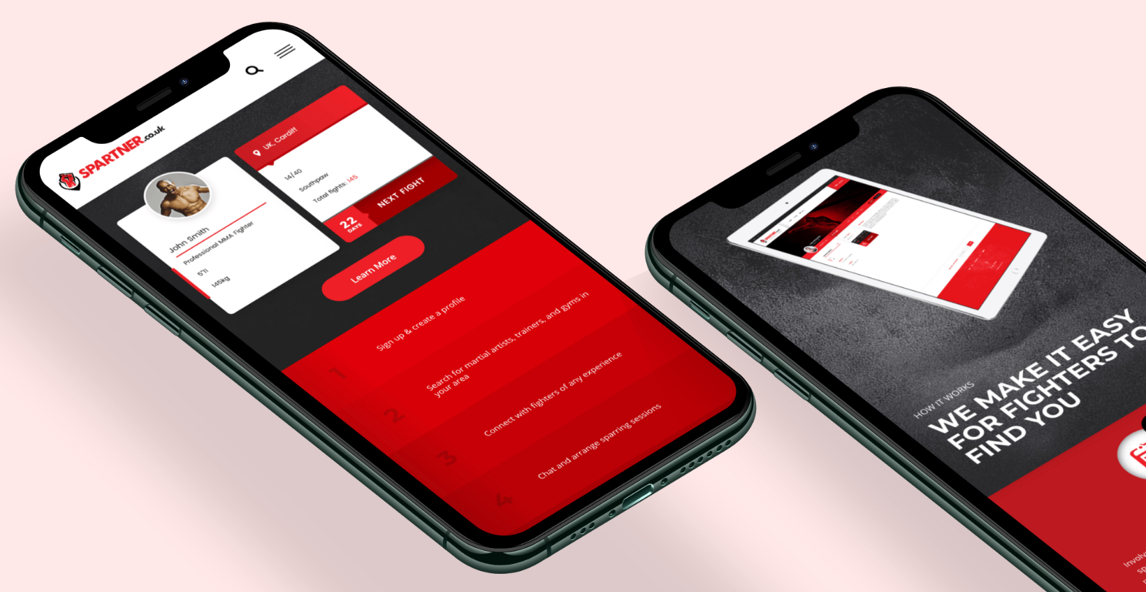 spartner website optimised for mobile