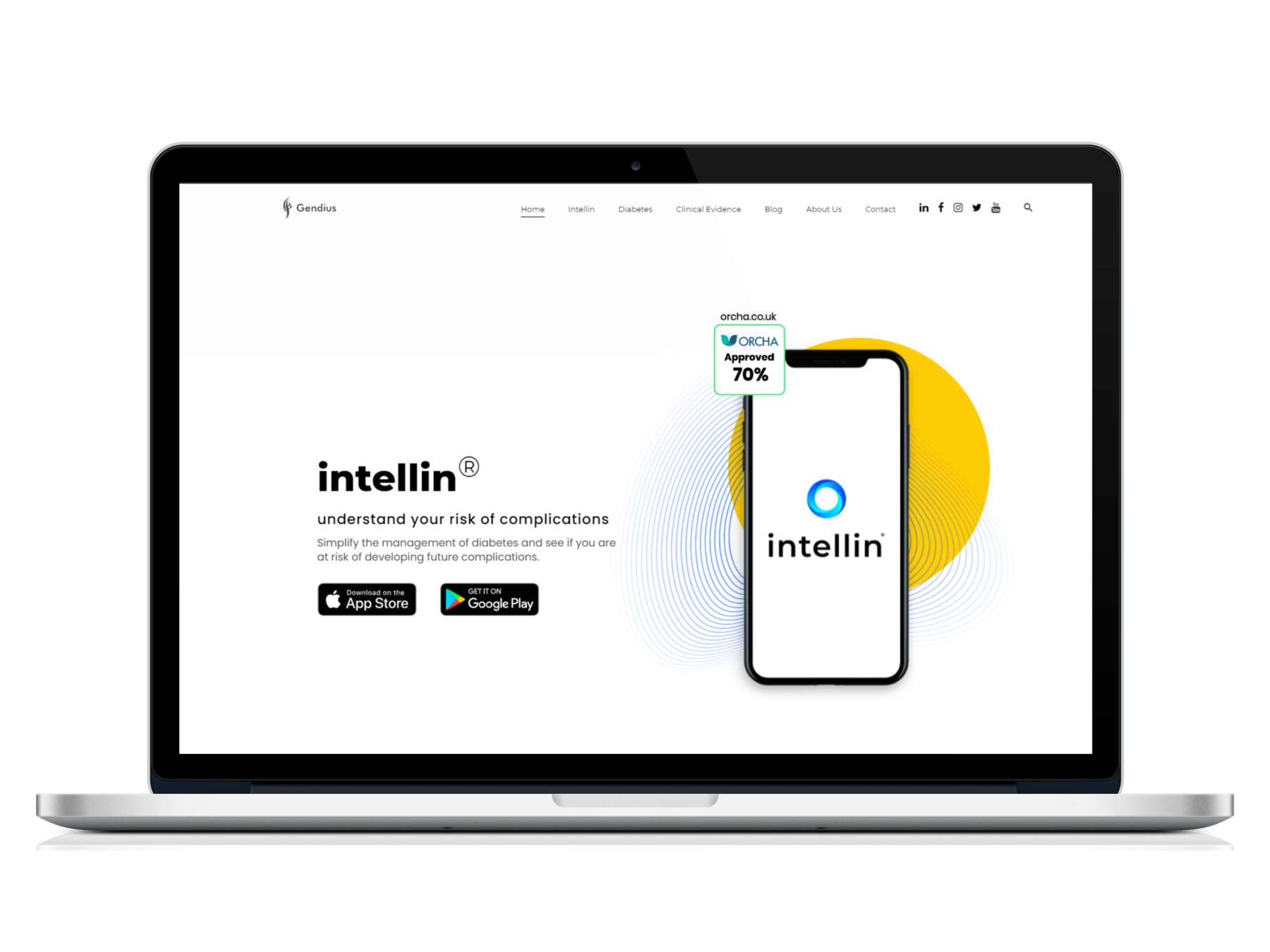 Gendius - Intellin Diabetes Management app | Desktop