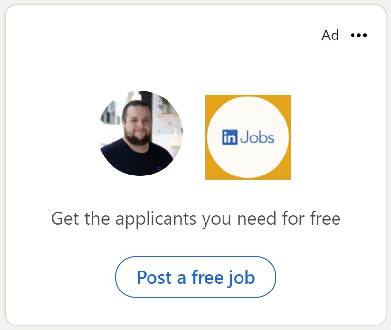 LinkedIn Dynamic Advert example