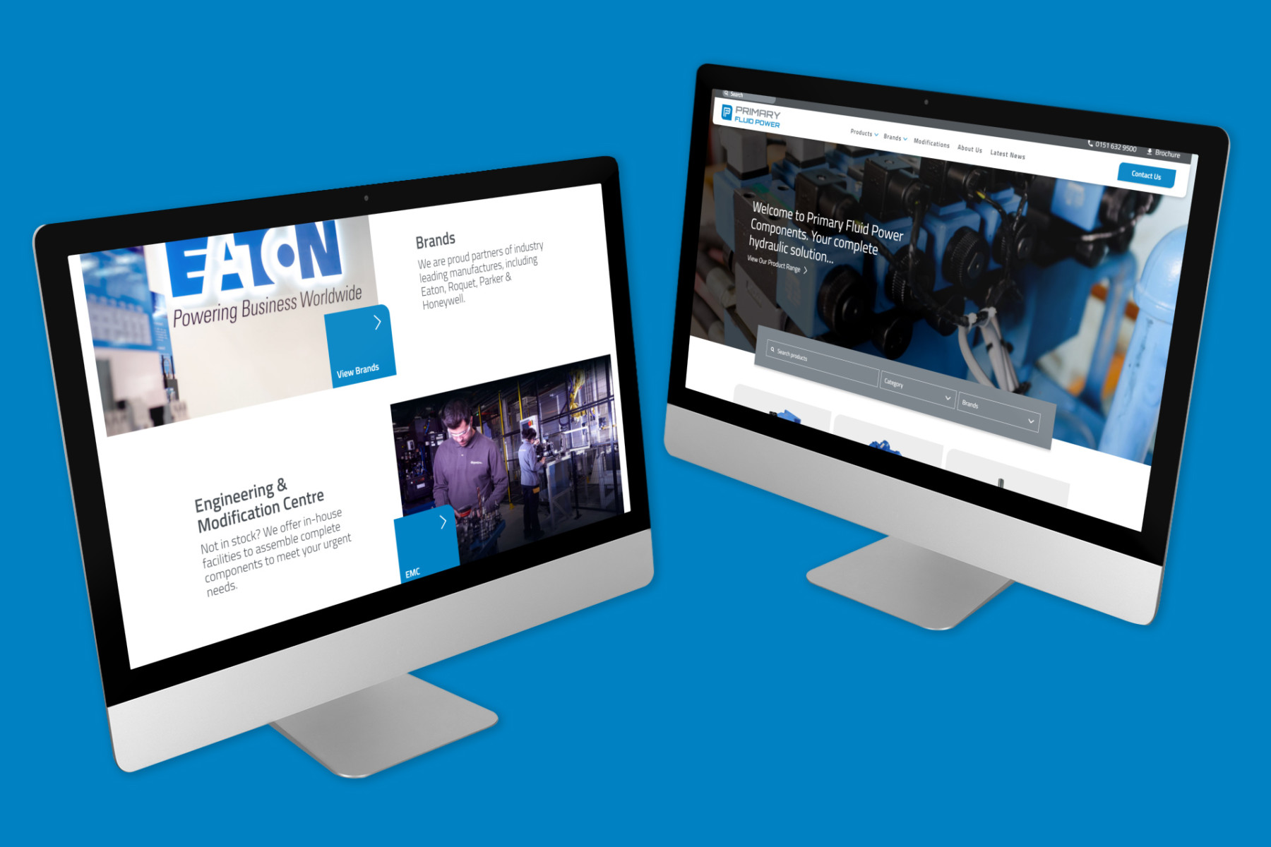 Primary Fluid Power | Desktop Website Design