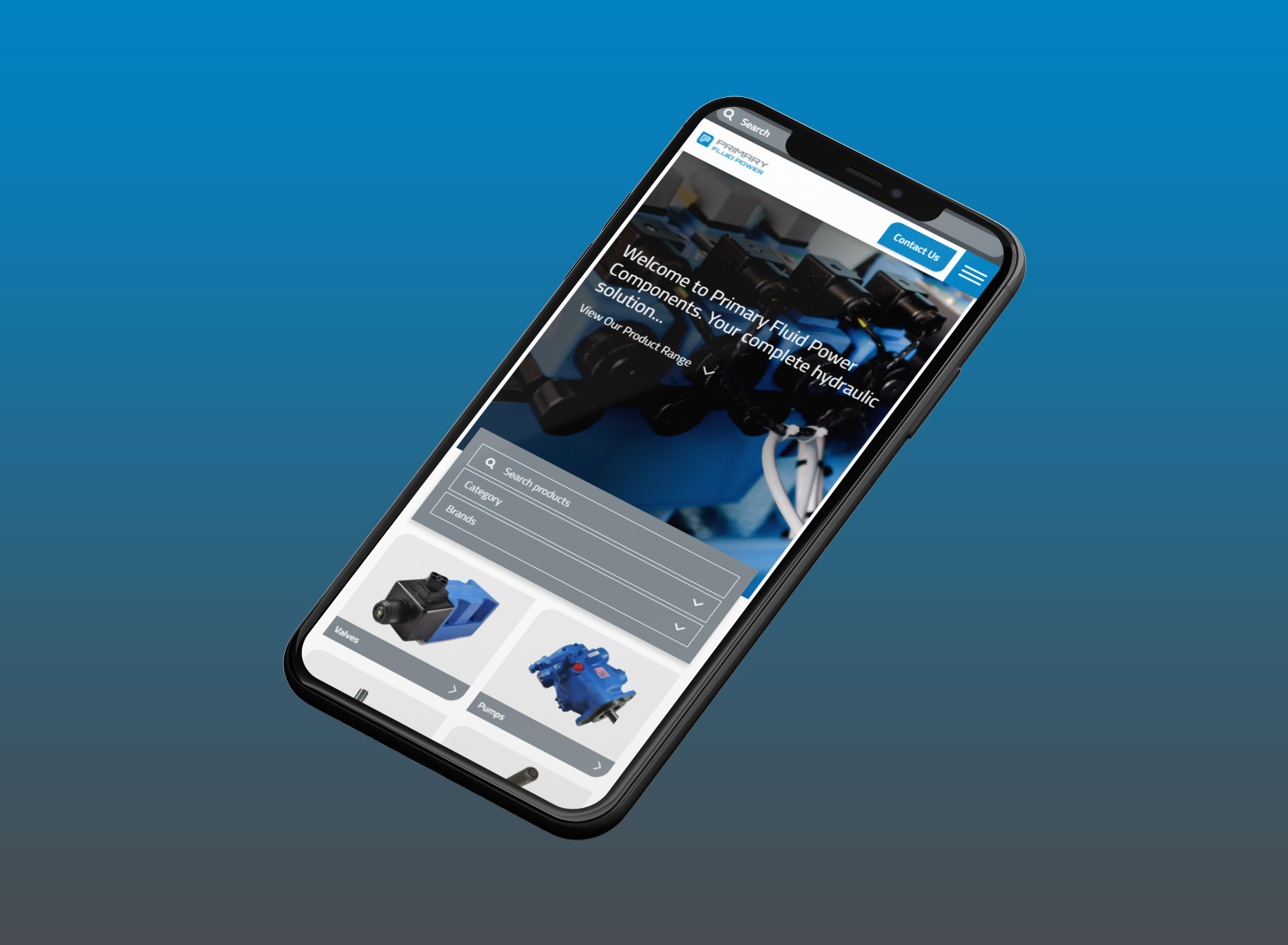 Primary Fluid Power | Mobile Website Design