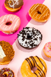 bright doughnut food photography