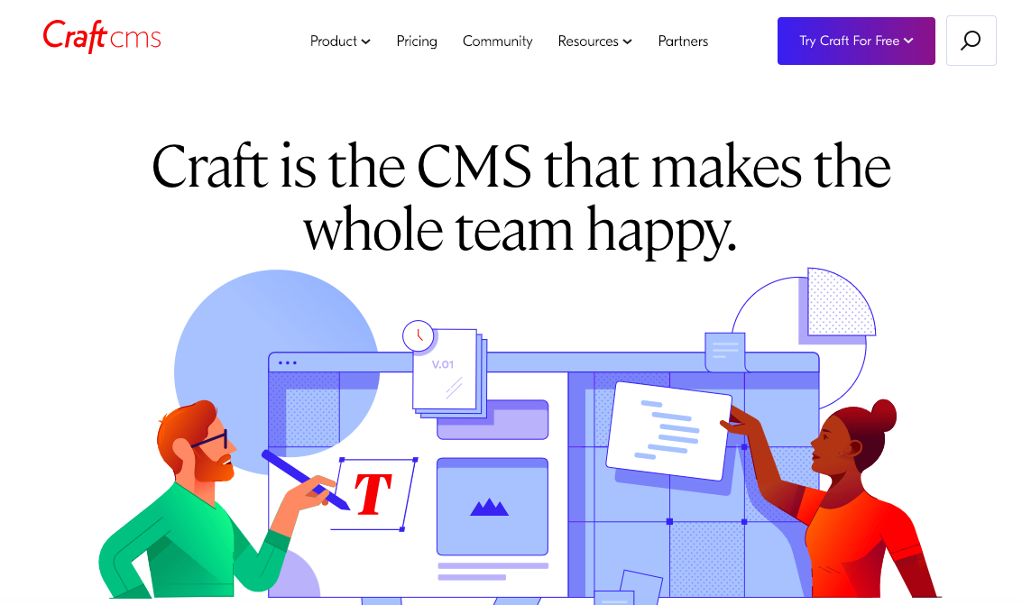 Overview of the Craft CMS website