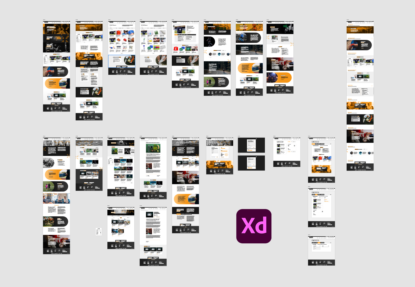 Adobe XD designs for Sterosport.co.uk