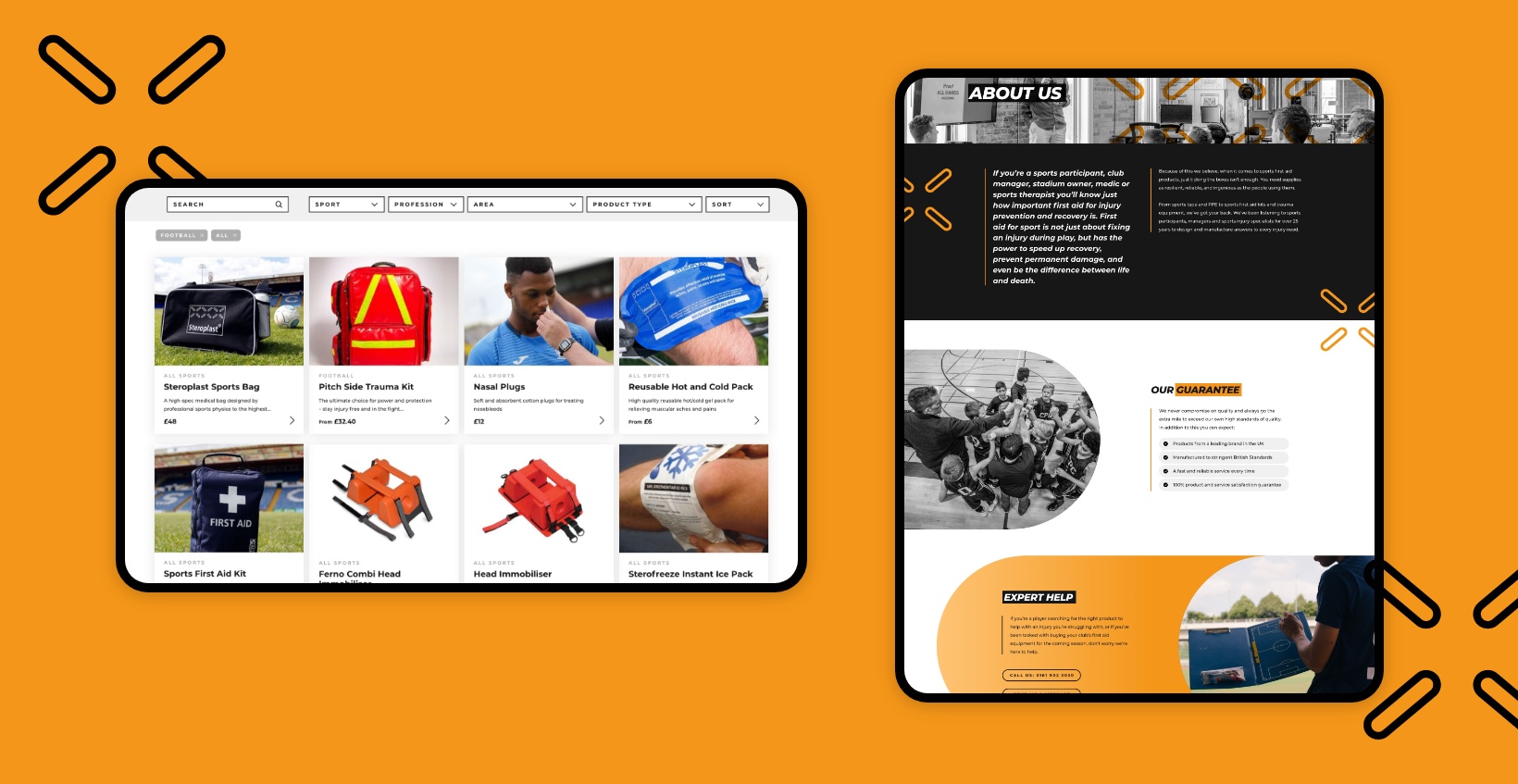 sterosport web design mock ups