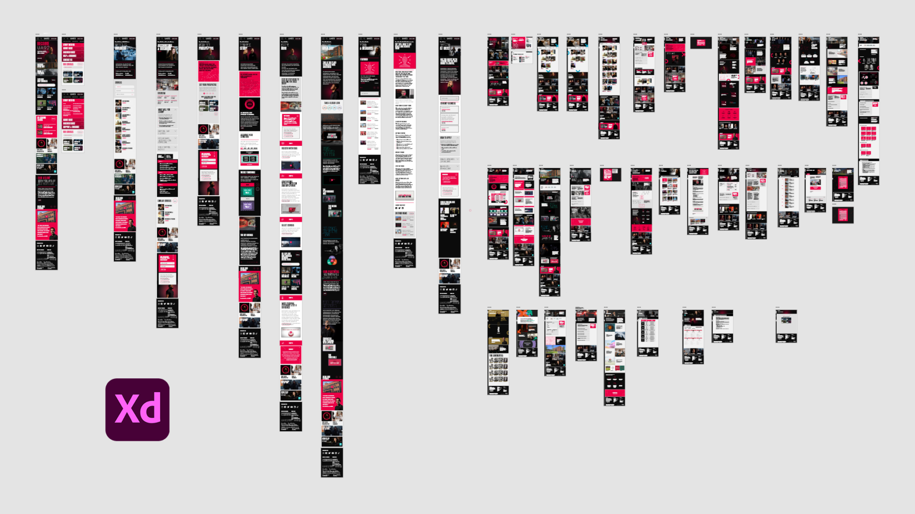 UA92 Adobe XD - Website Design Prototypes