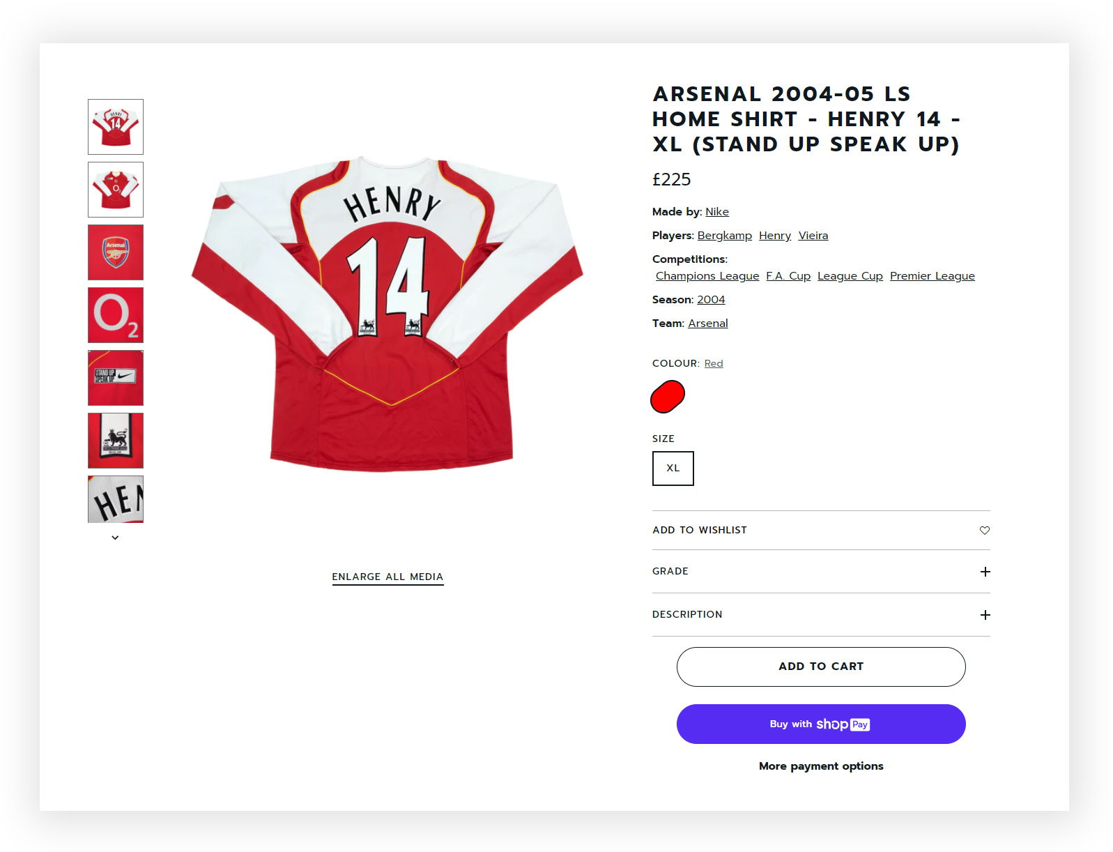 The Soccer Archive - Classic Thierry Henry Football Shirt