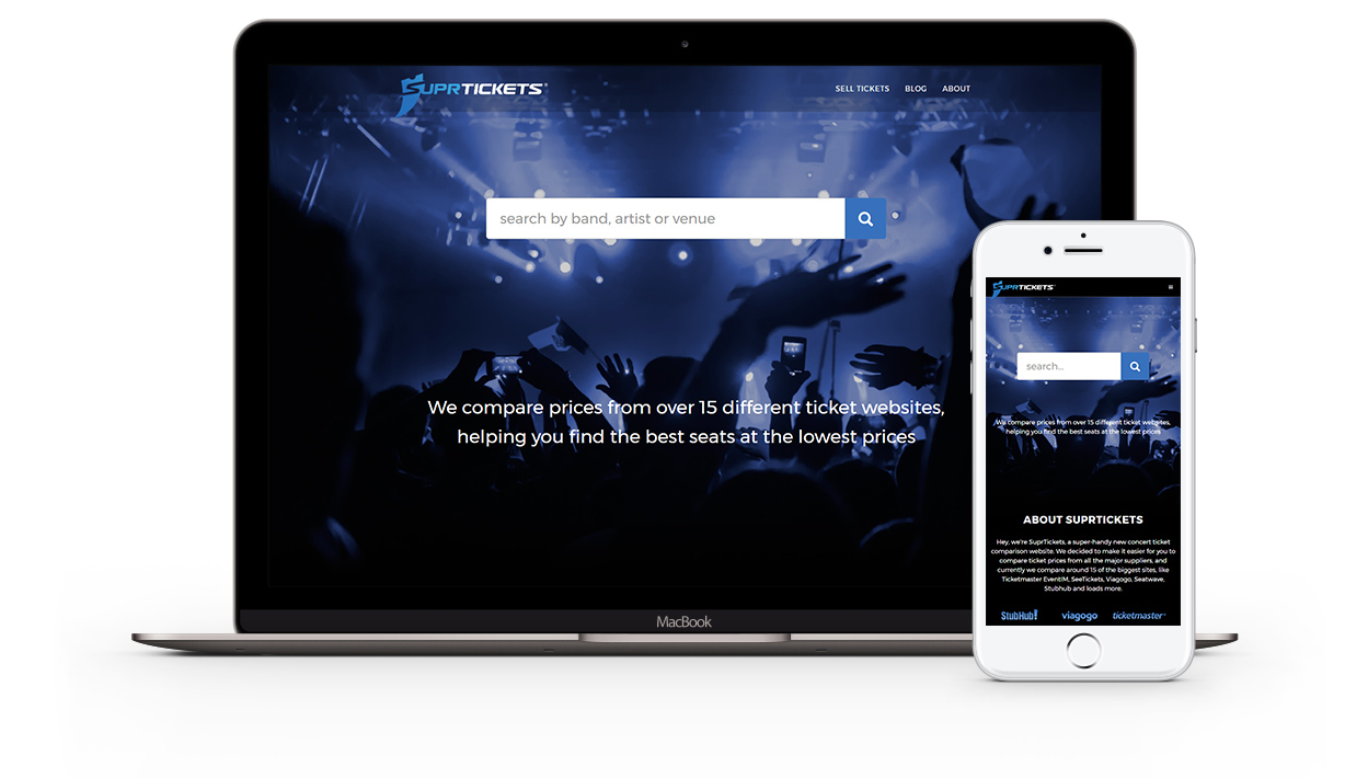 SuprTickets | A concert ticket comparison website