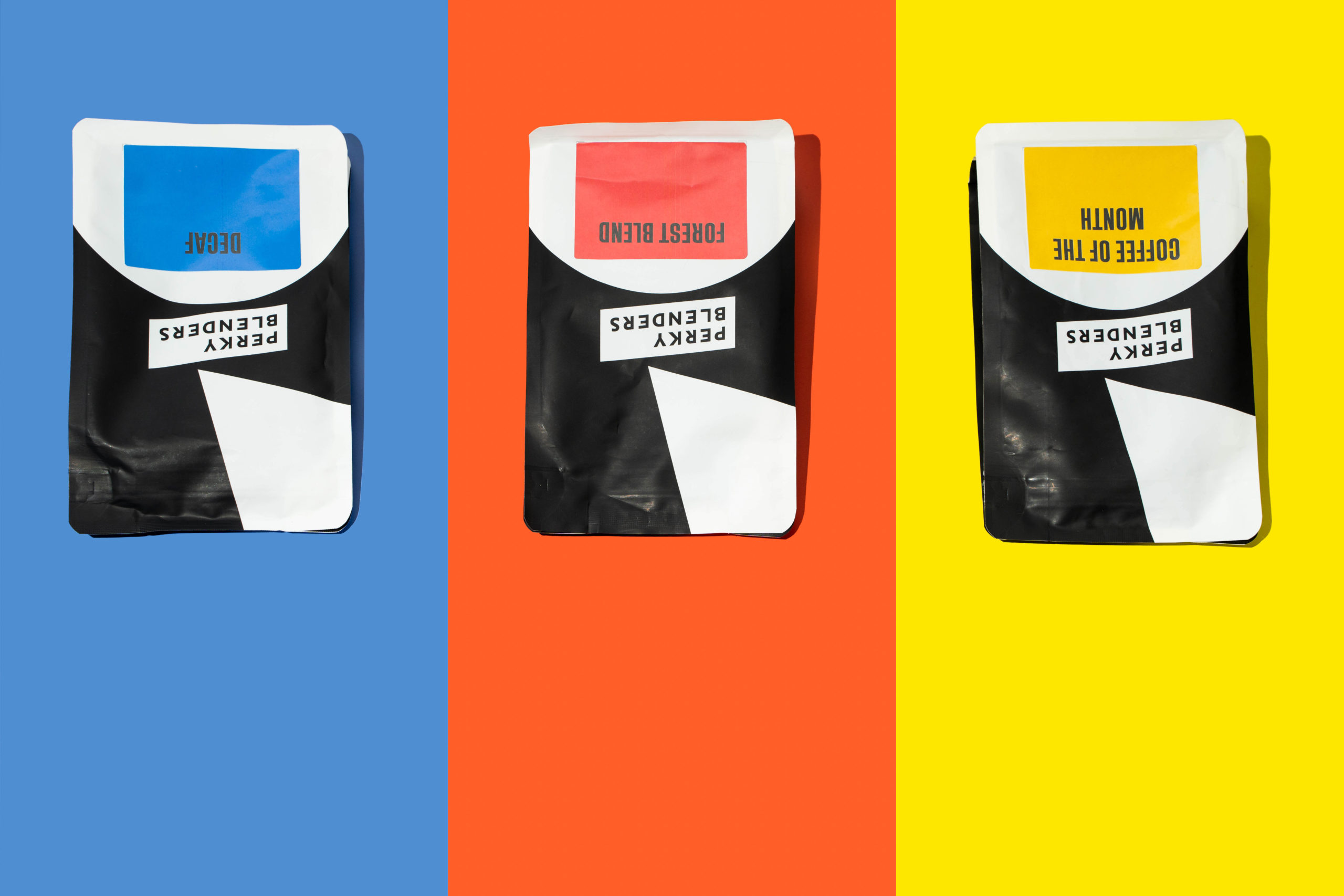 colourful coffee bags