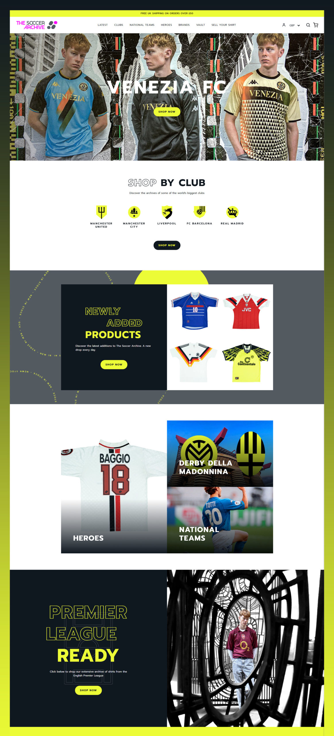 Soccer Archive - large desktop design