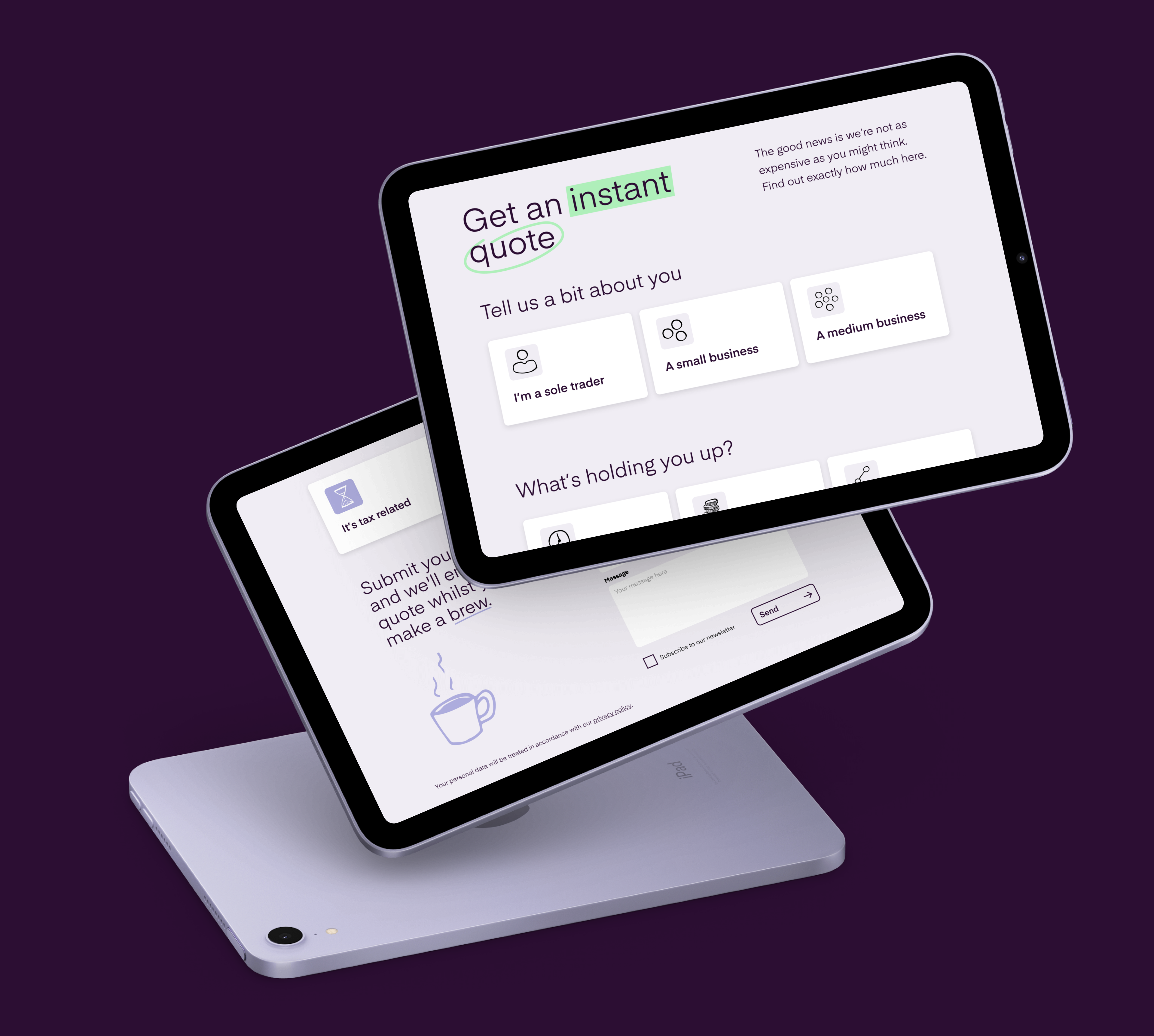 Accounts & Legal | iPad Website Design Manchester