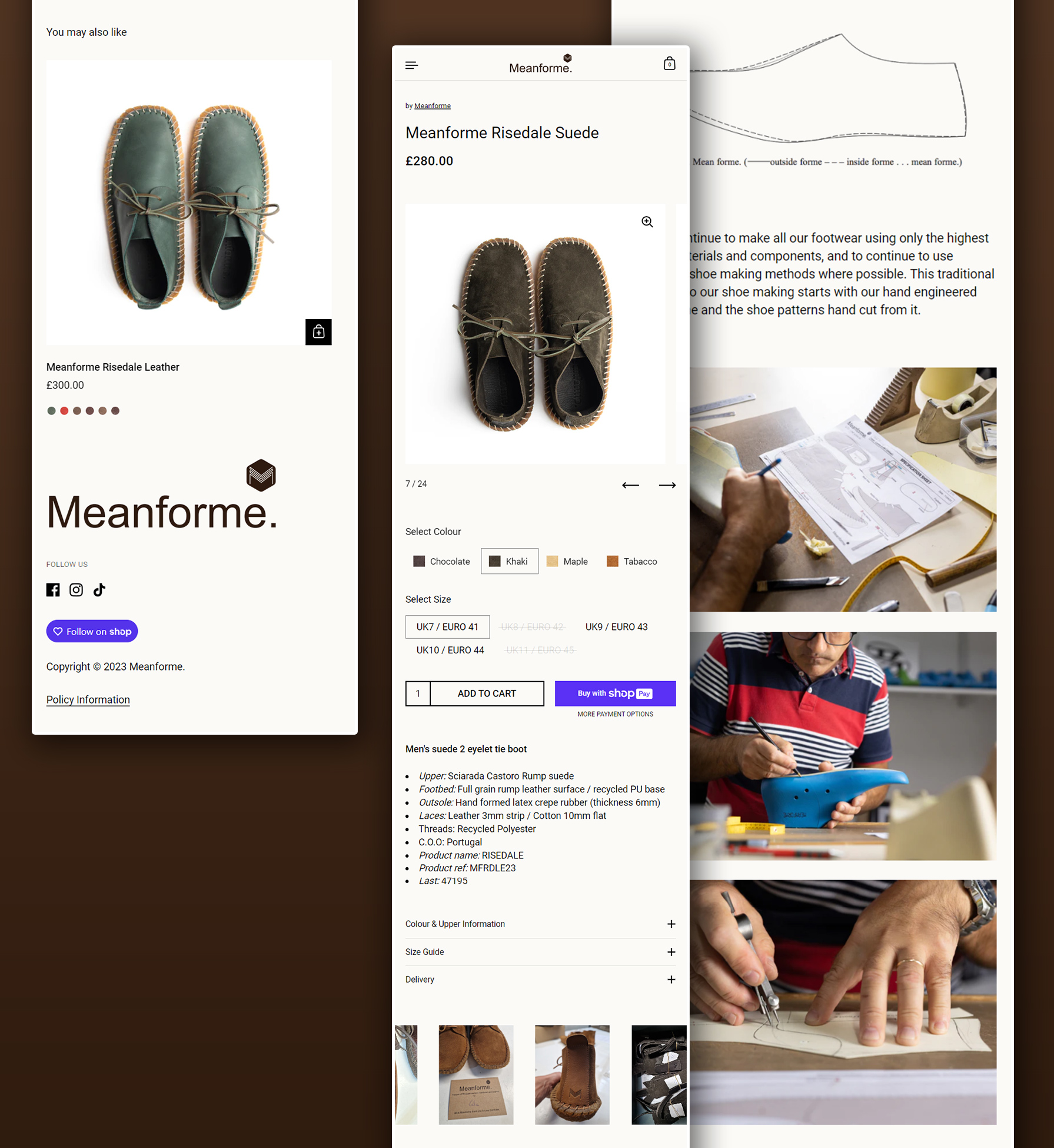 Meanforme Mens Shoes | Shopify Website Design