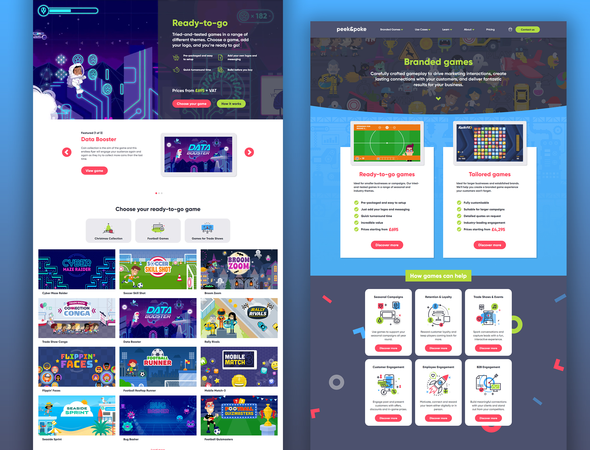 Peek & Poke | Gaming website design