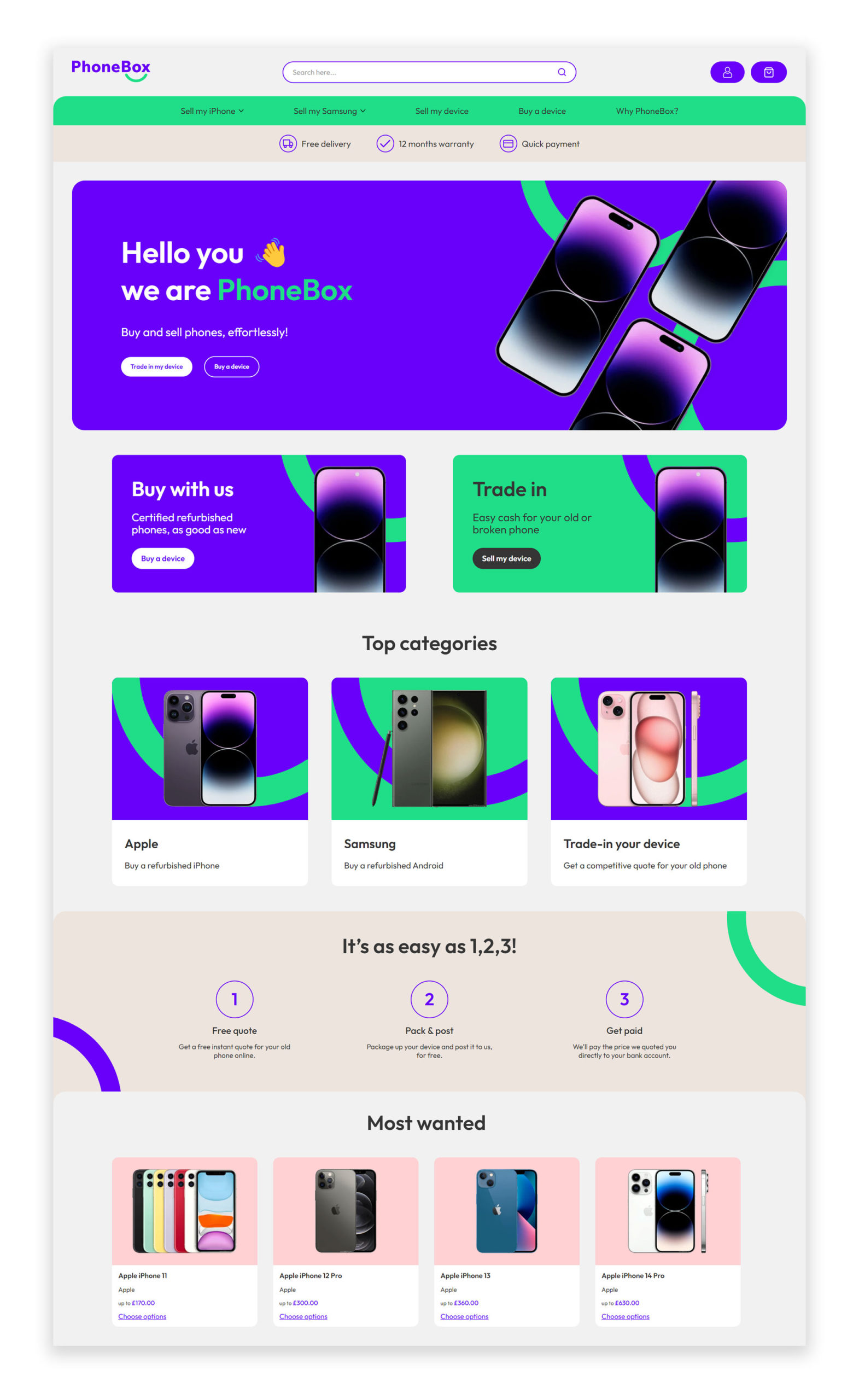 PhoneBox | Sell your mobile phone ecommerce website | 1