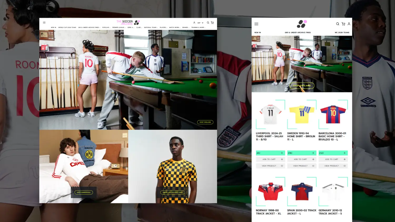 The Soccer Archive | A Shopify store for retro football shirts