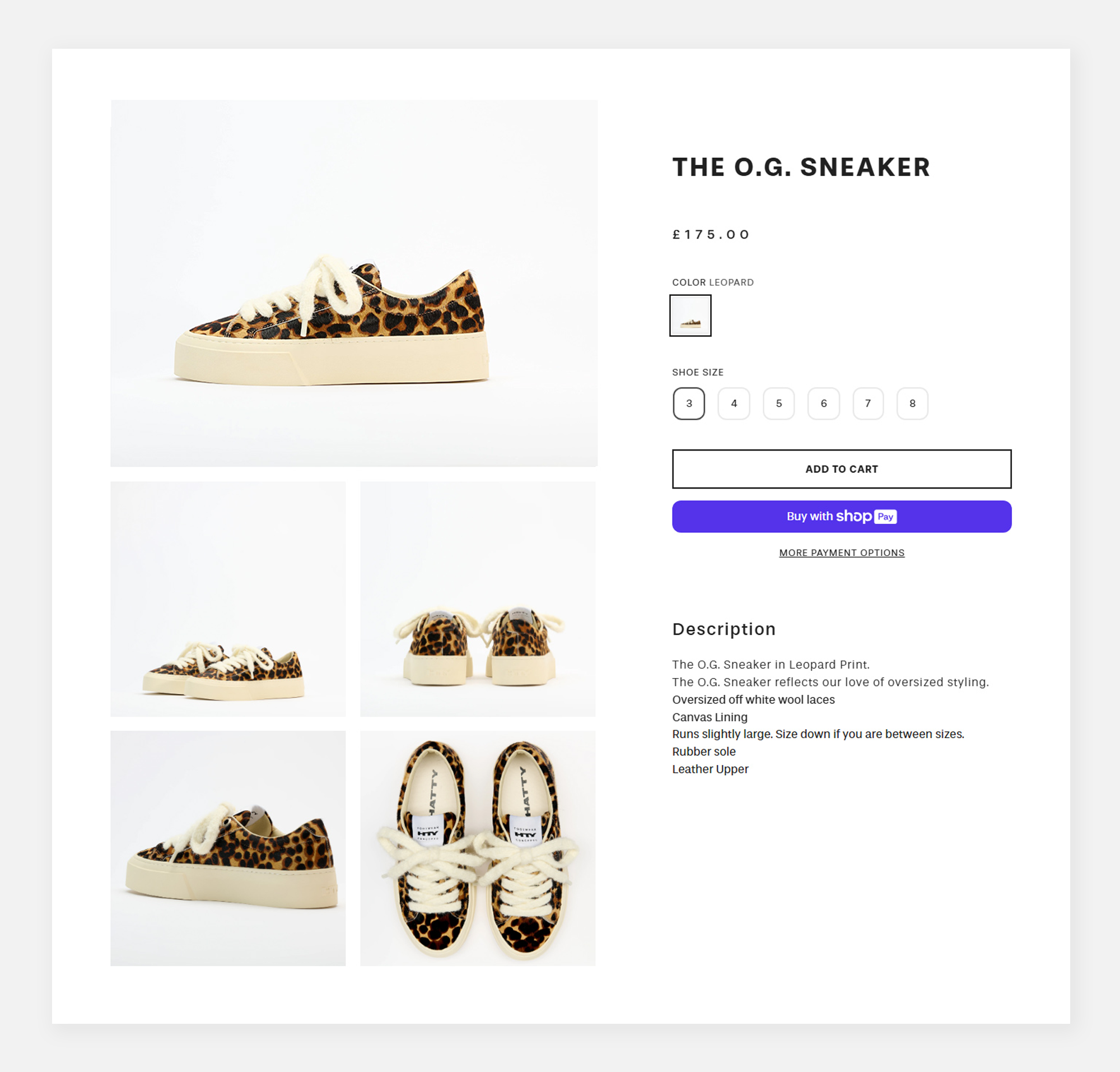 Hatty Sneakers | Shopify Fashion Website