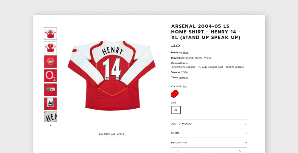 The Soccer Archive - Shopify Website