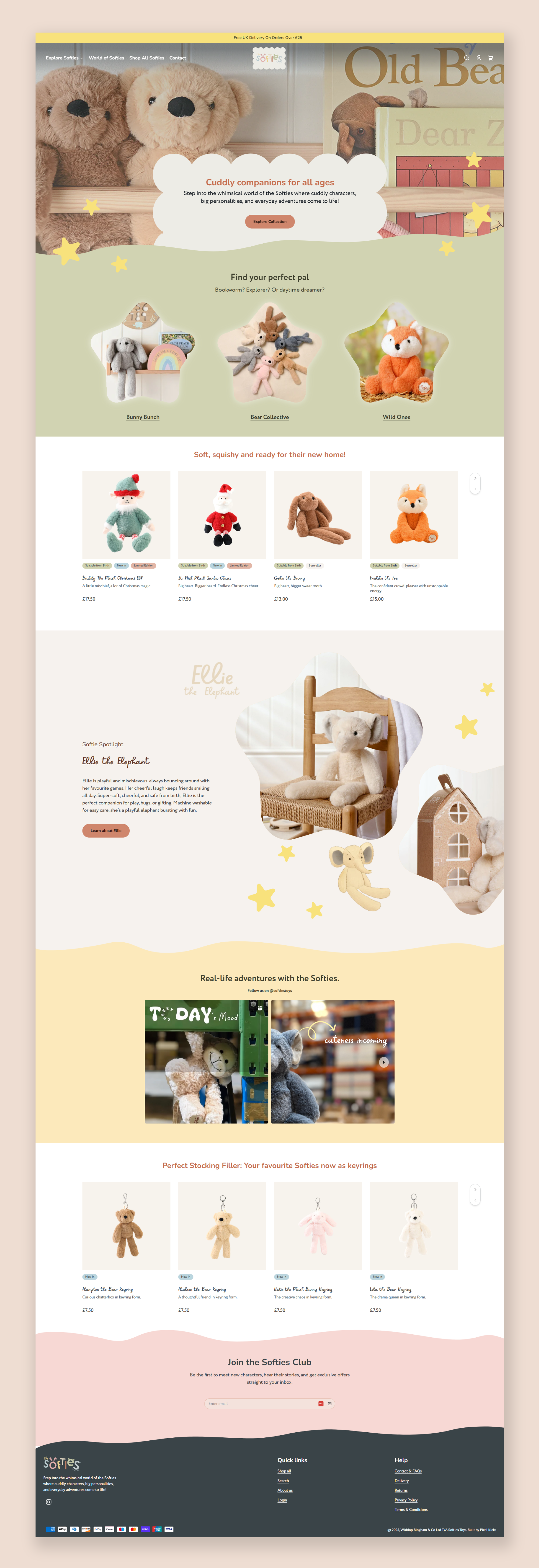 Softies Toys - Shopify Store - Home page