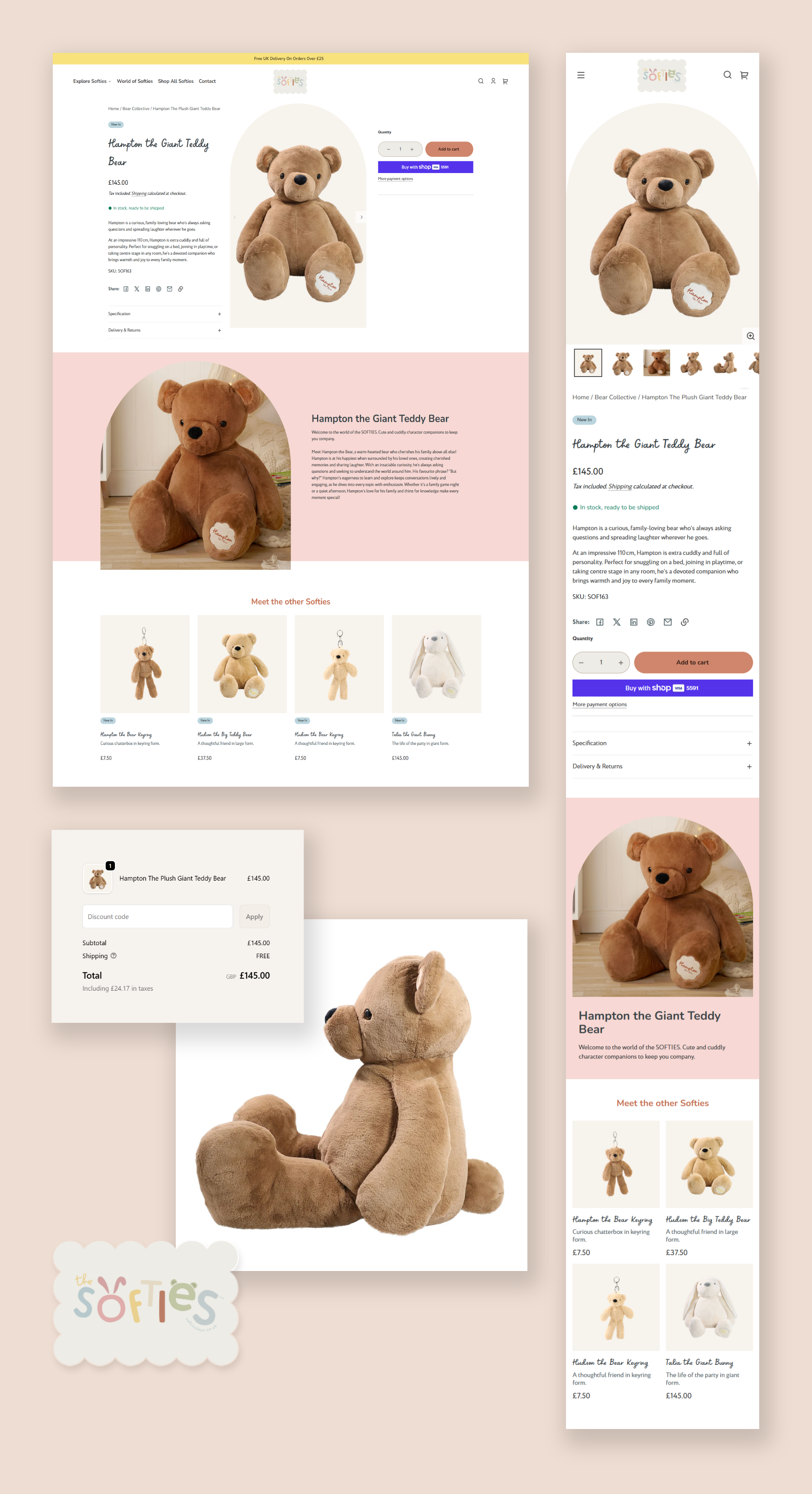 Softies Toys | Shopify Product Page
