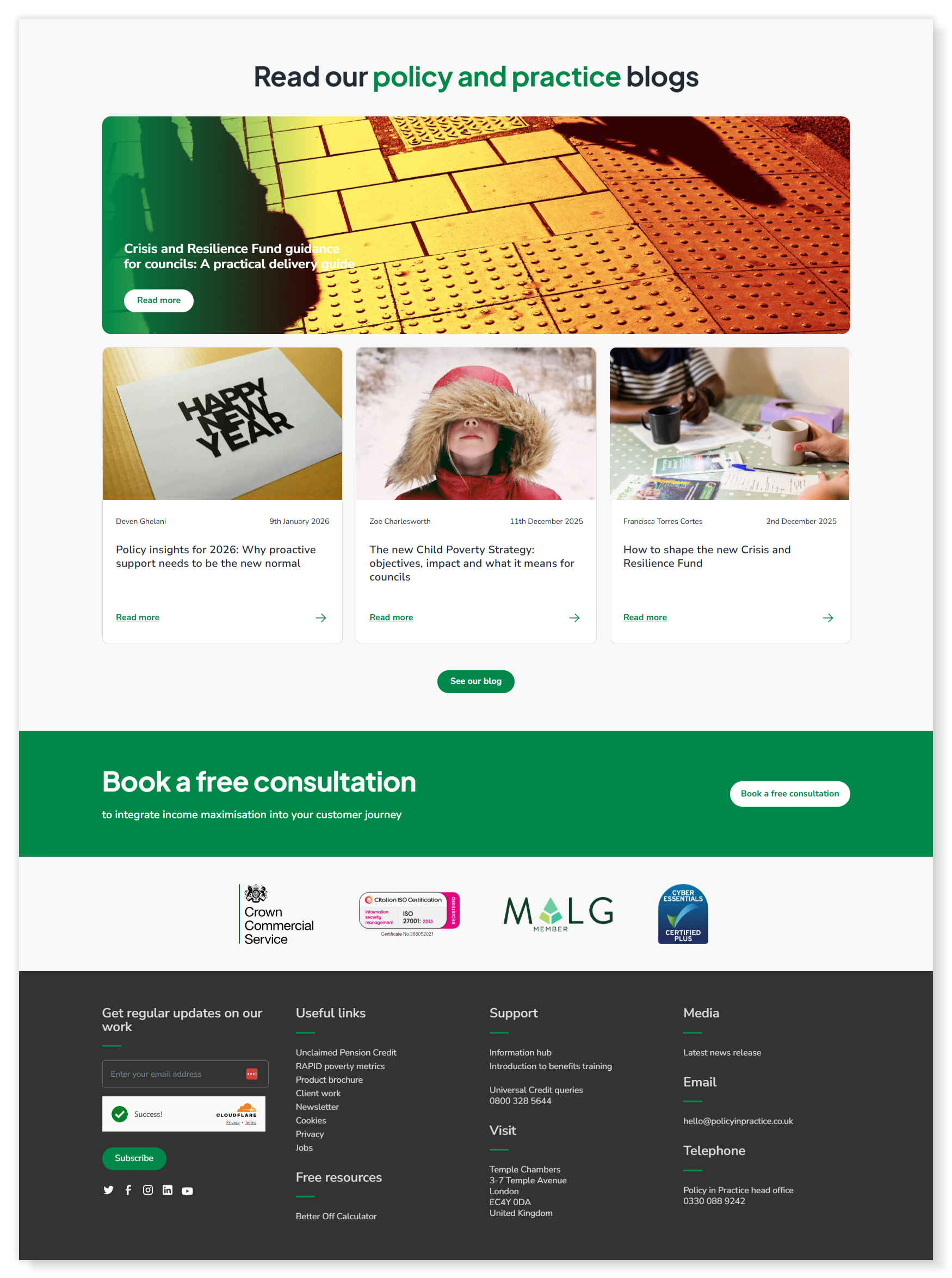 Policy in Practice | WordPress Website