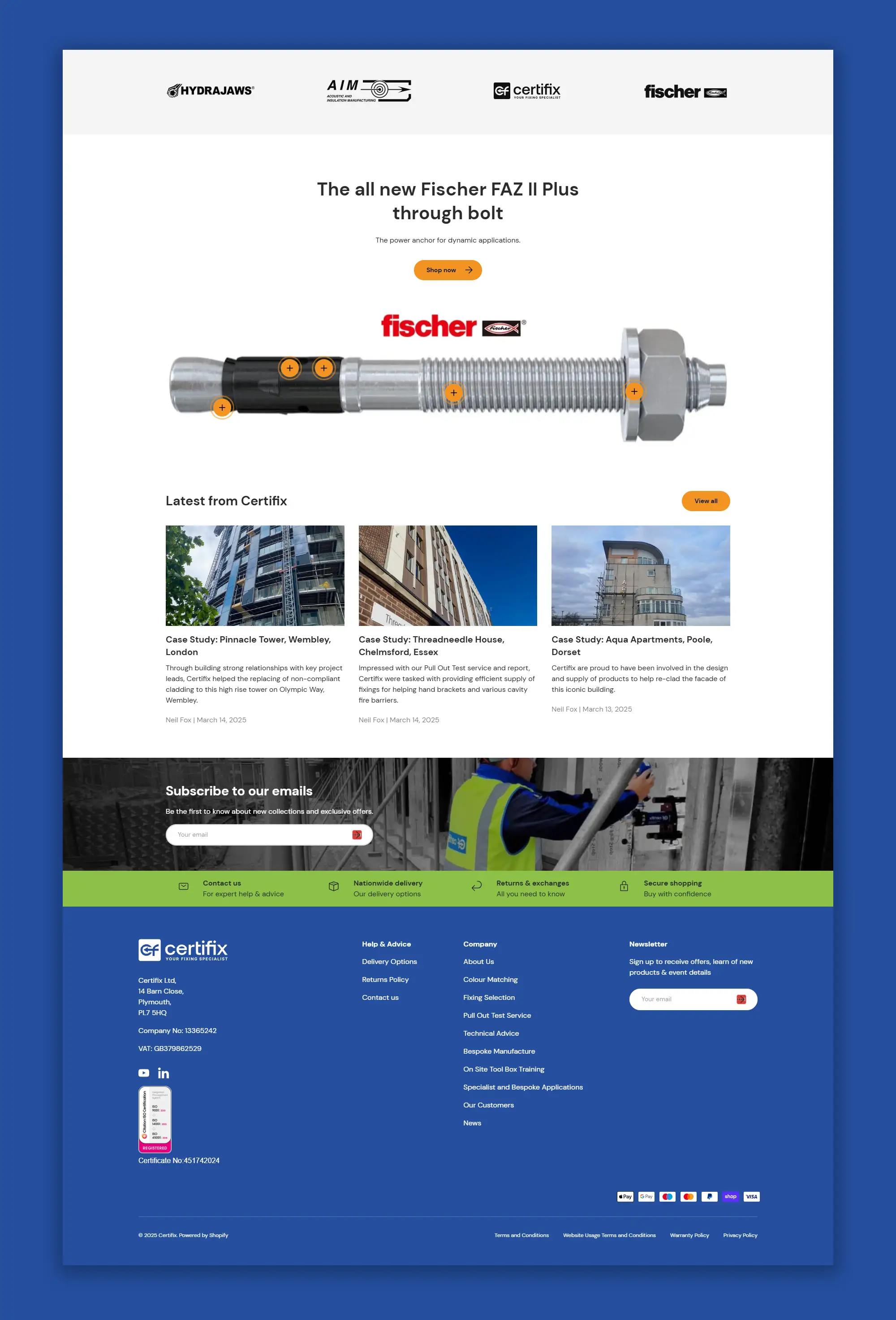 Certifix Shopify website case study