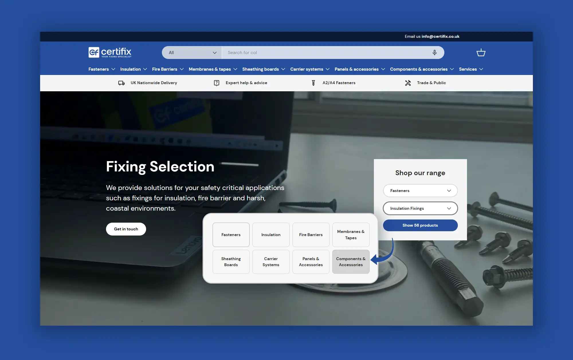 Certifix | B2B Building materials website in Shopify
