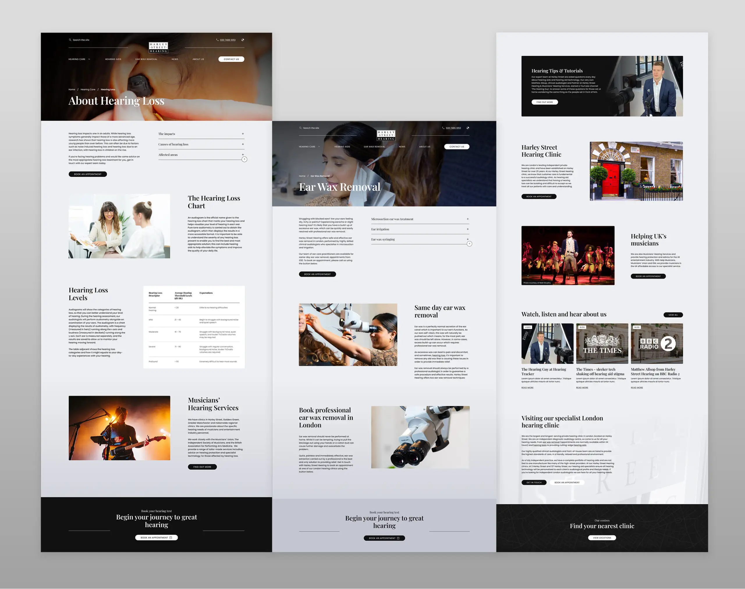 Harley Street Hearing website evolution